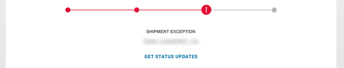 fedex shipment exceptions - status updates