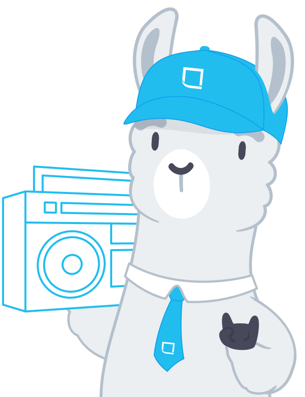 LLama with Boombox