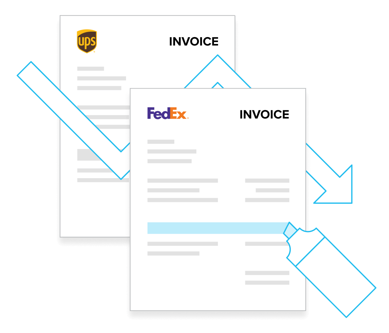 Lower UPS & FedEx Costs Illustration